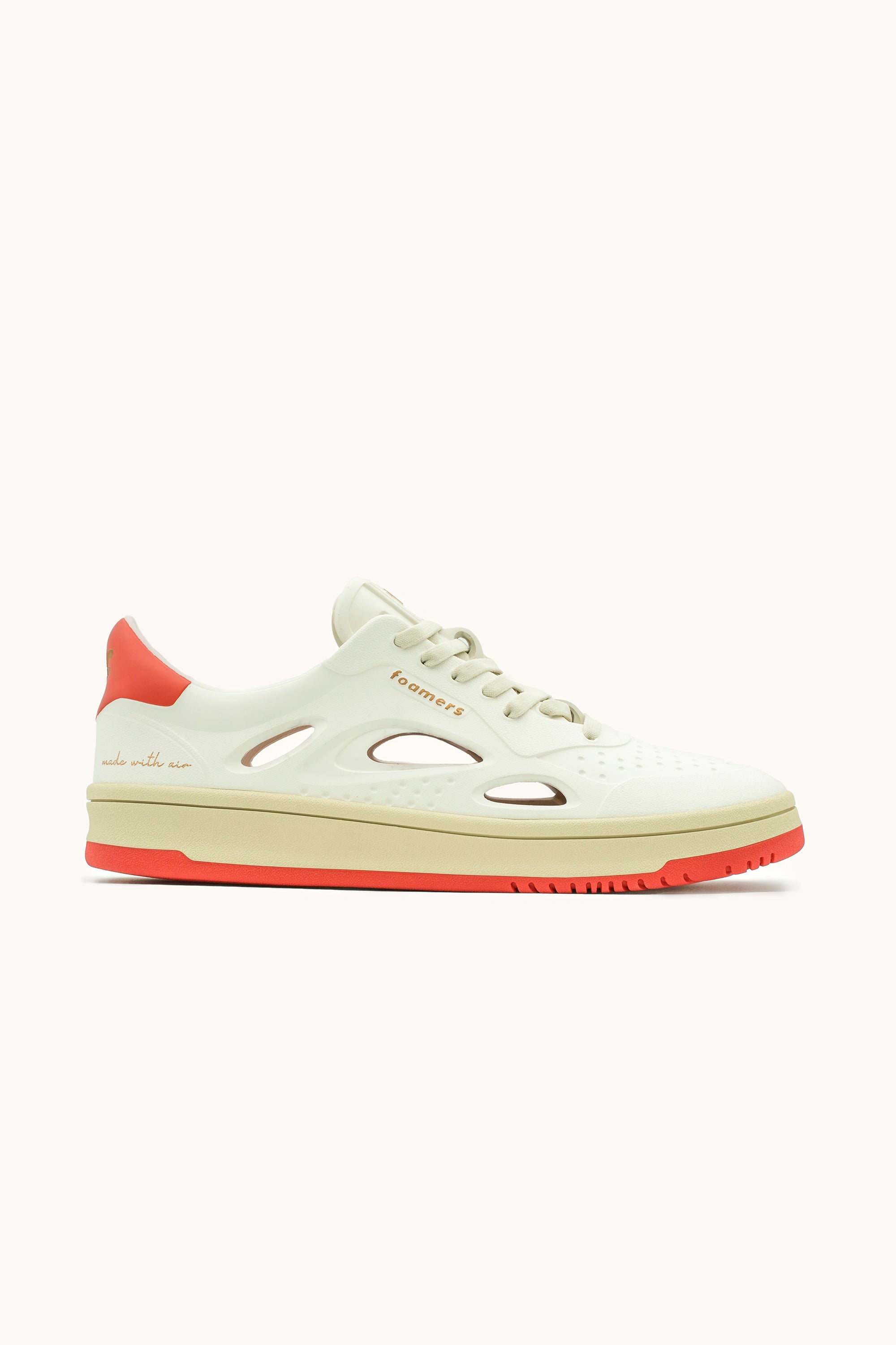 ⚤ Sneakers Foamers ICON OFF WHITE/RED - F2004