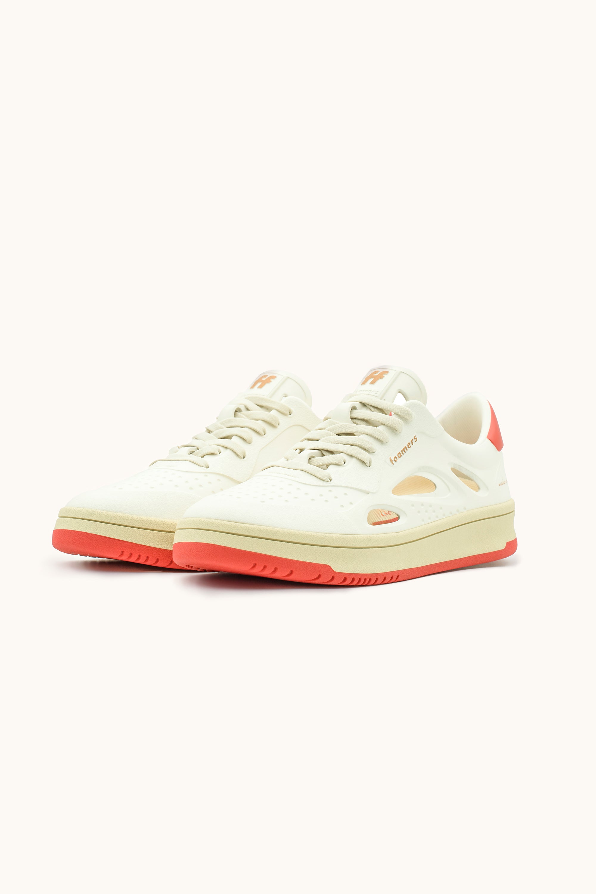 ⚤ Sneakers Foamers ICON OFF WHITE/RED - F2004