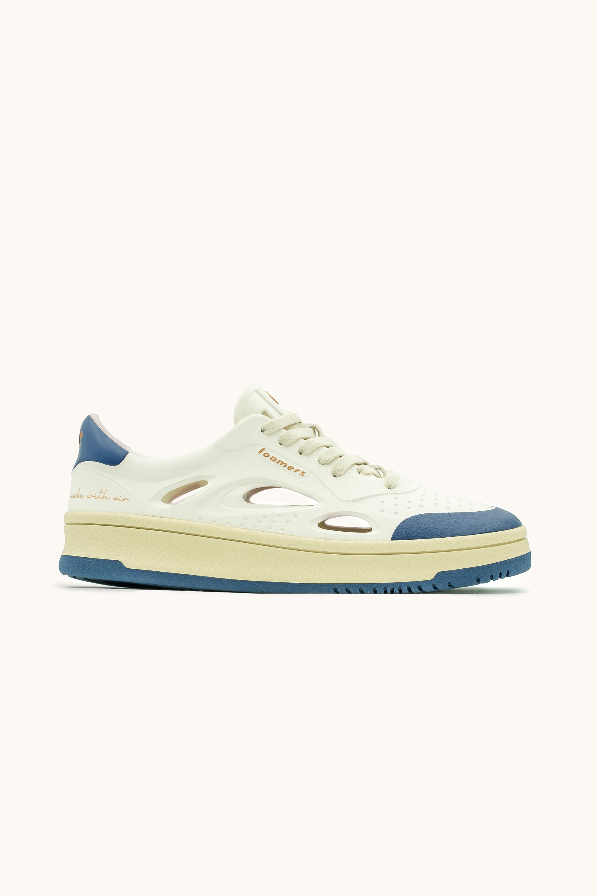⚤ Sneakers Foamers ICON OFF WHITE/BEIGE/NAVY - F3007