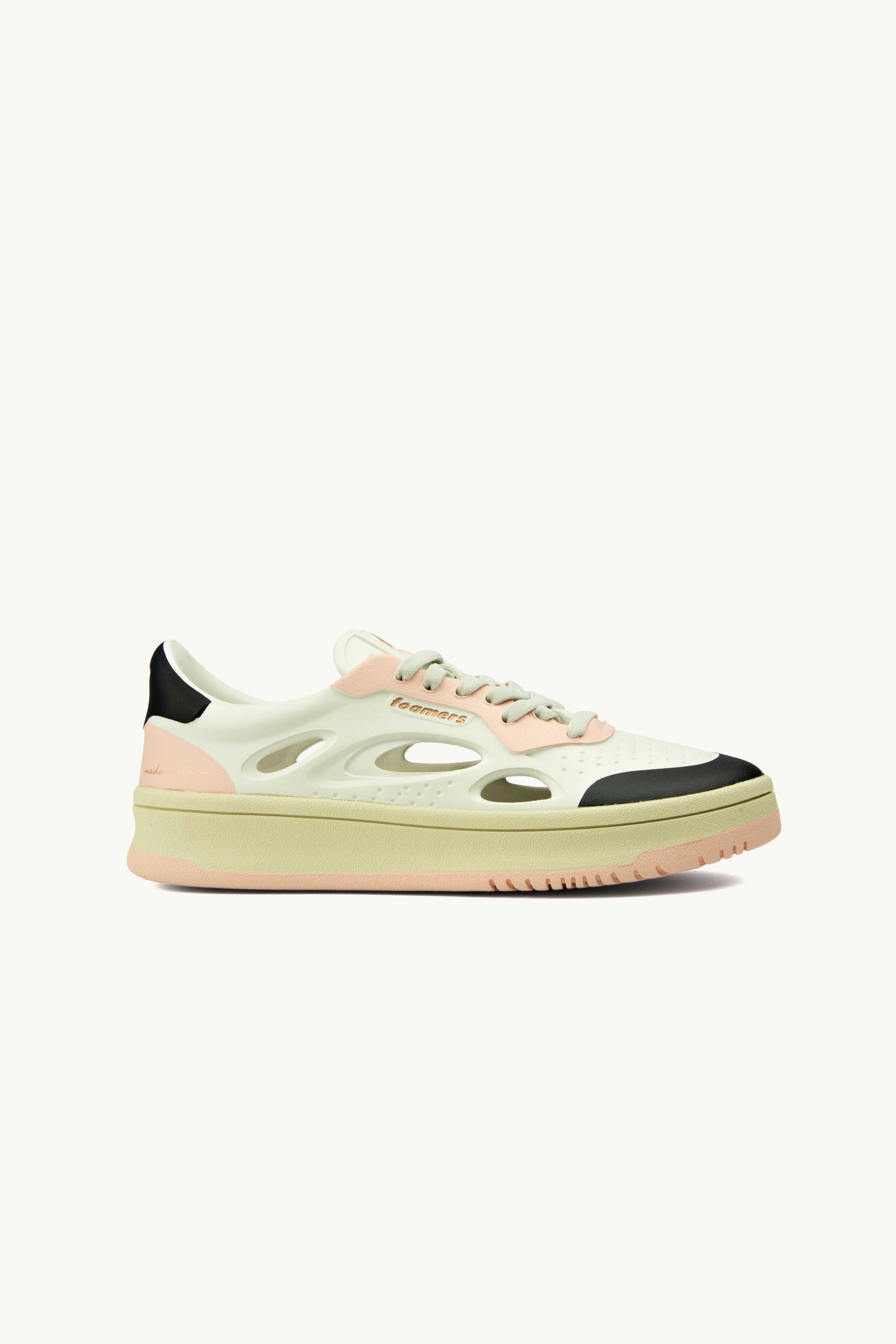 ⚤ Sneakers Foamers ICON WHITE/BEIGE/PINK/BLACK - F5025