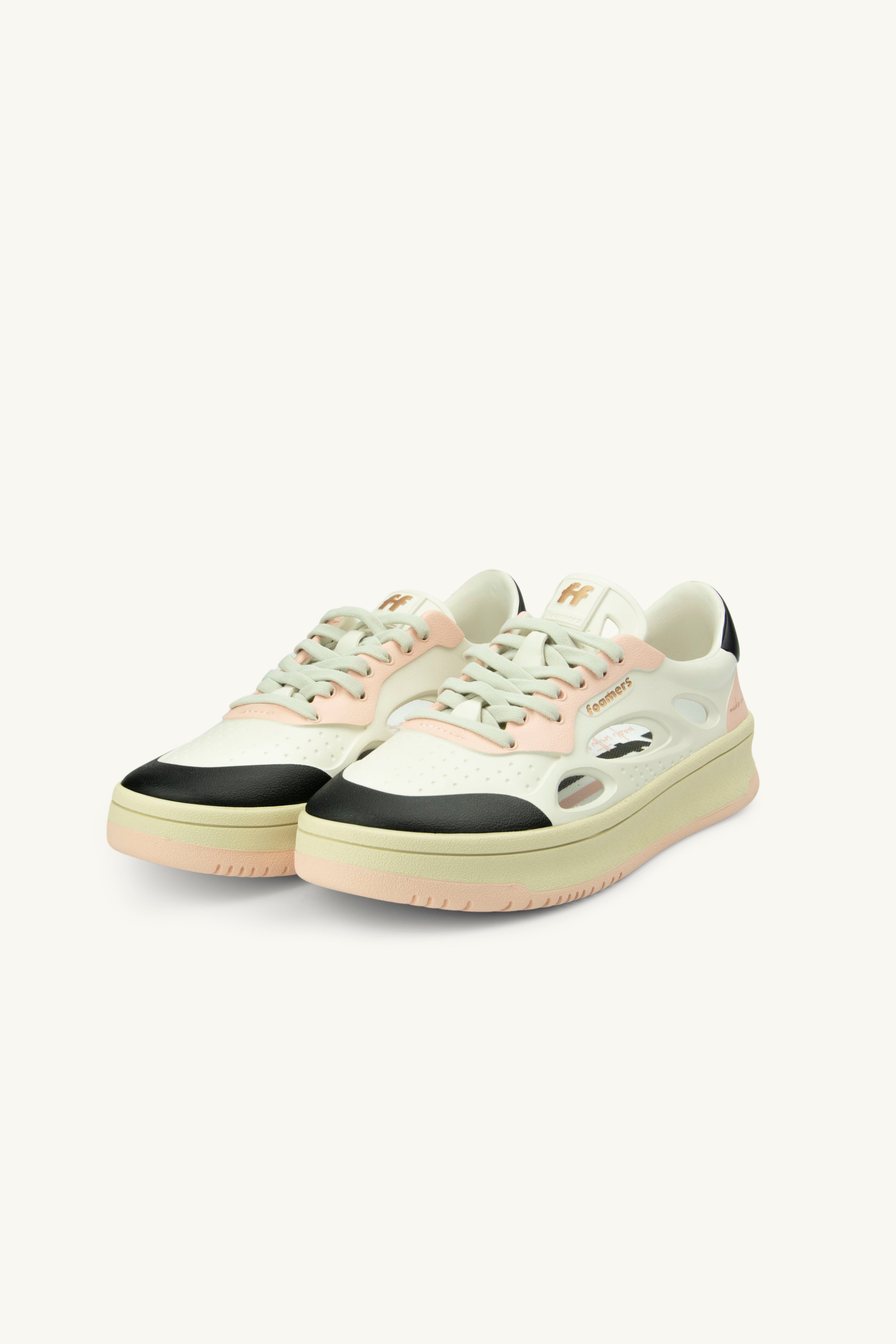 ⚤ Sneakers Foamers ICON WHITE/BEIGE/PINK/BLACK - F5025