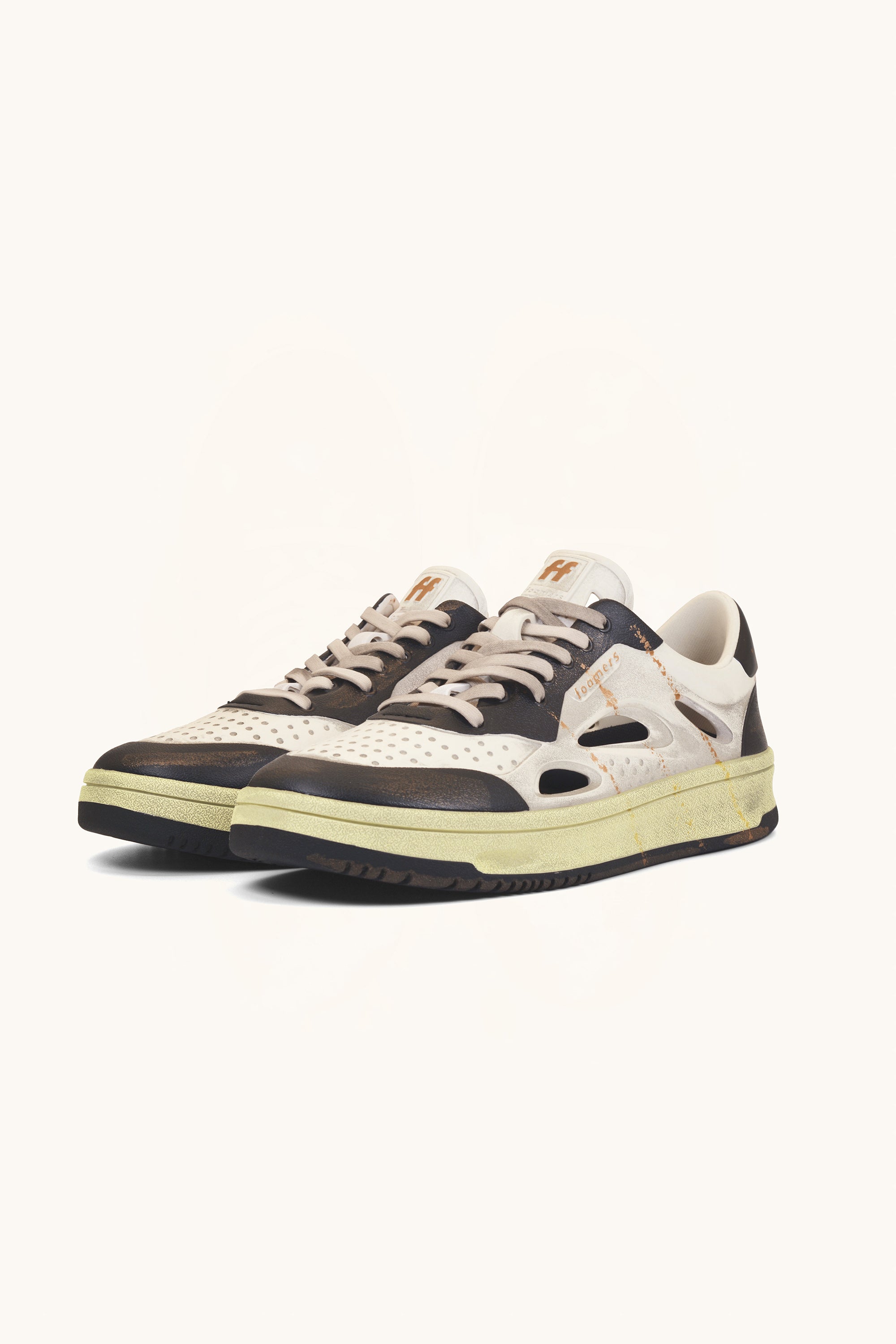 ⚤ Sneaker Foamers ICON WHITE/BEIGE/BLACK - F6011