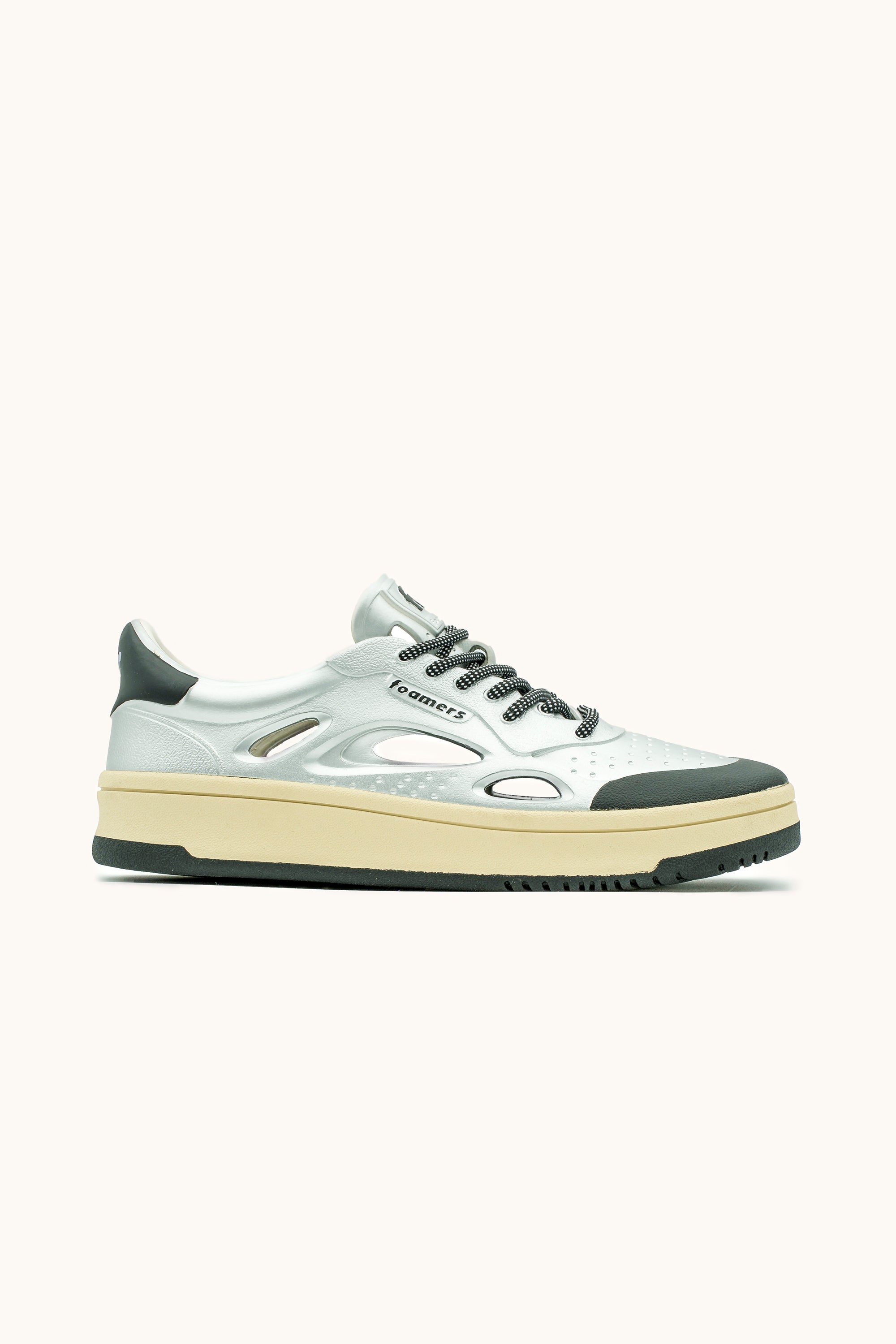 ⚤ Sneakers Foamers ICON DARK/SILVER - F7029