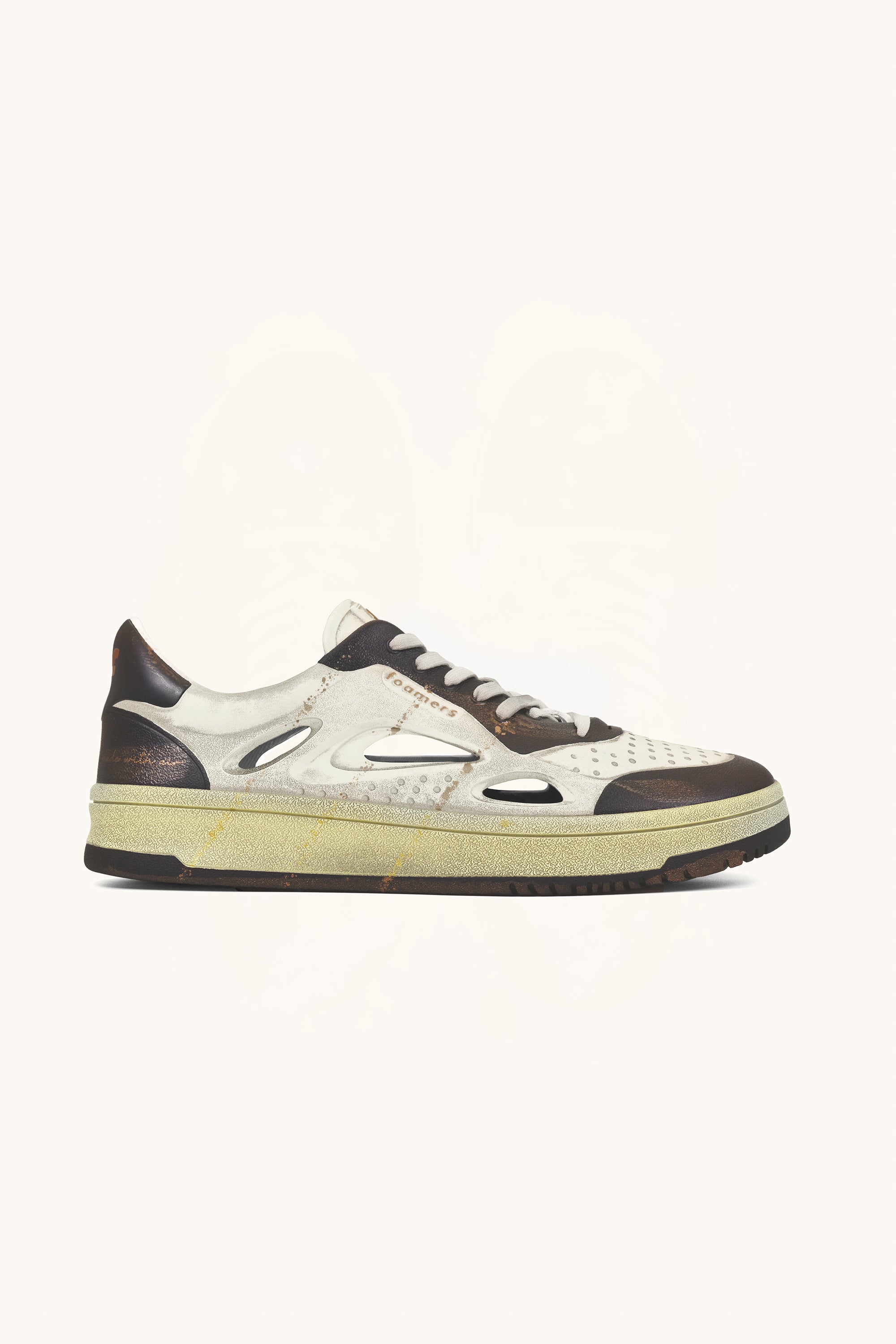 ⚤ Sneaker Foamers ICON WHITE/BEIGE/BLACK - F6011